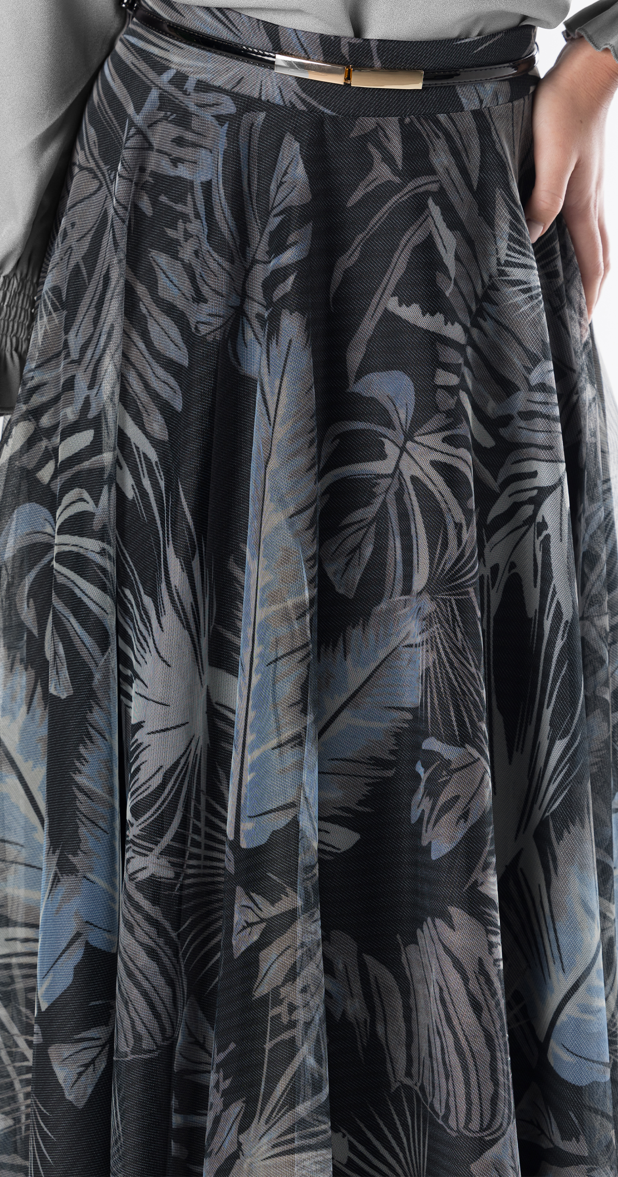 Midnight Botanica Tulle Skirt