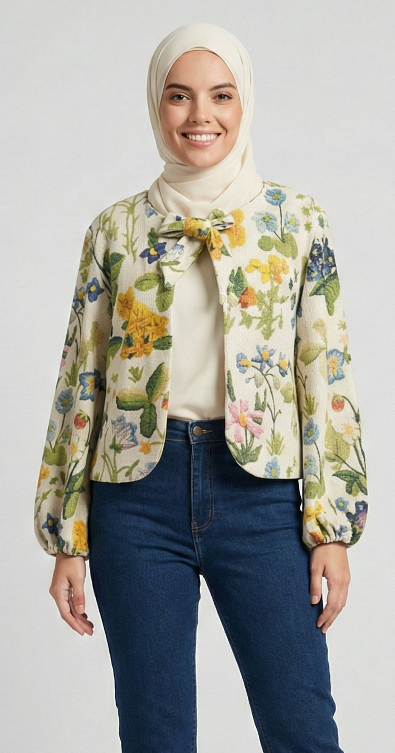 Happy Rose Vest-Fabric with a slight sheen (قماشة فيها لمعة خفيفة)