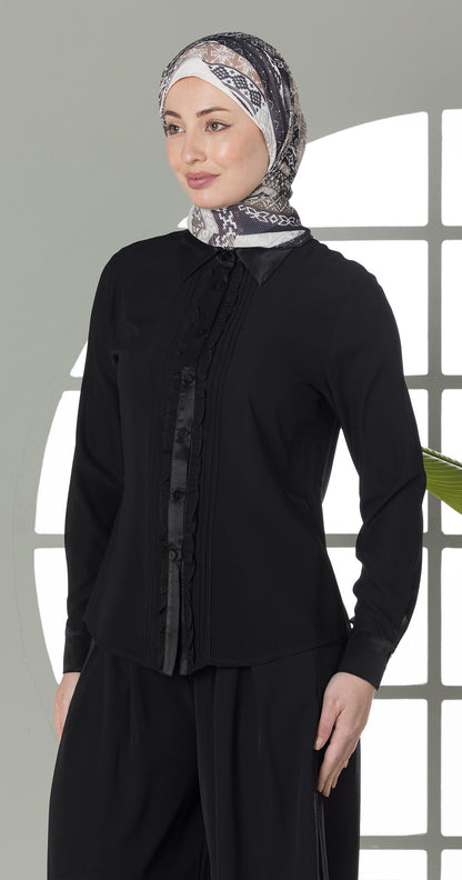 Crepe Black Blouse