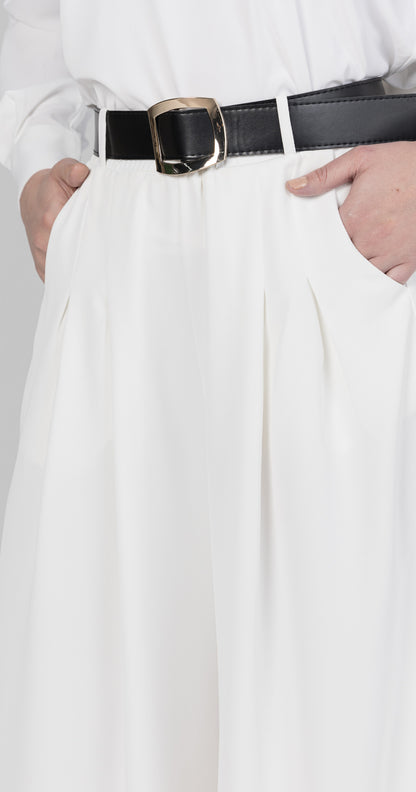wide-leg palazzo pants-White