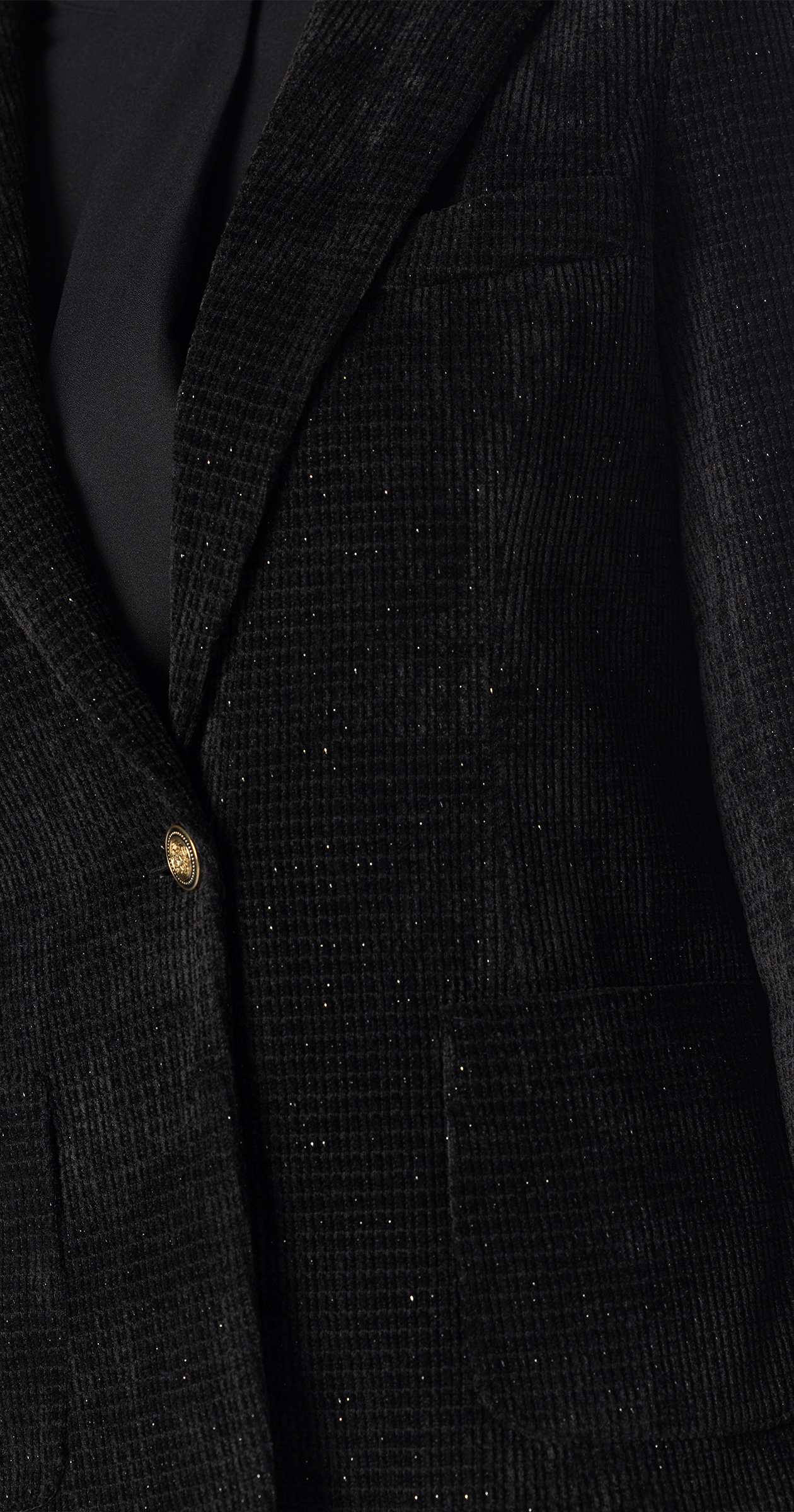 Ruby Ribbed Velvet Blazer