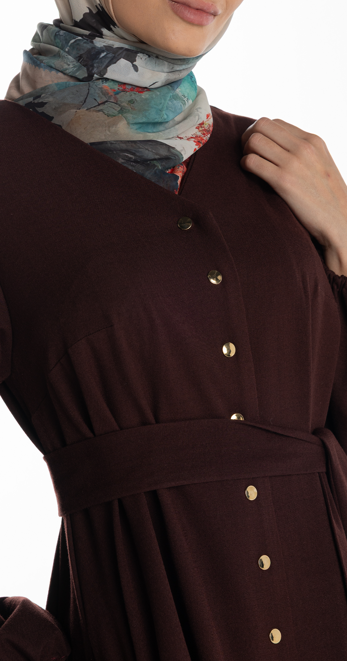 Farida Dress [Maroon]