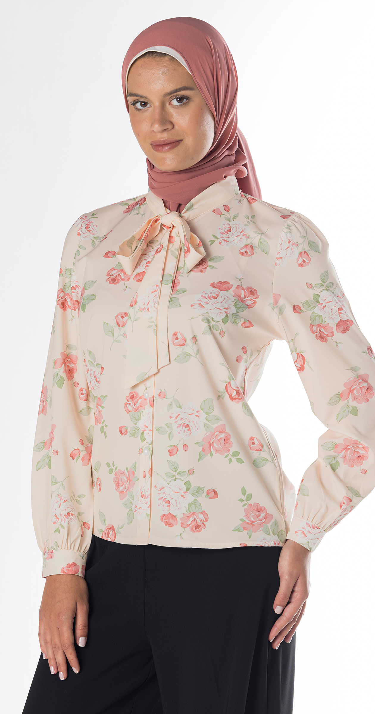 Noa Crepe Blouse/Flowery