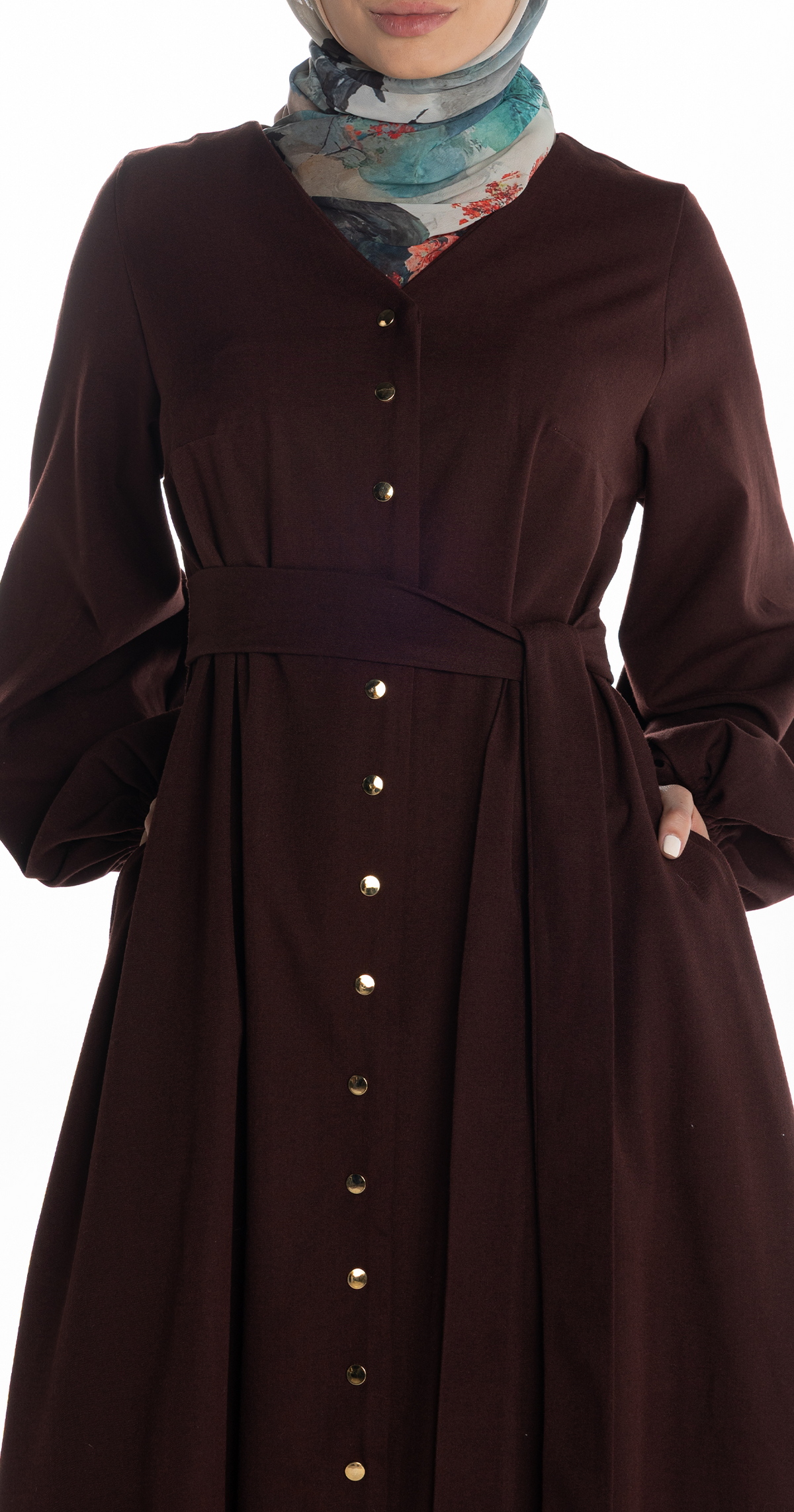 Farida Dress [Maroon]