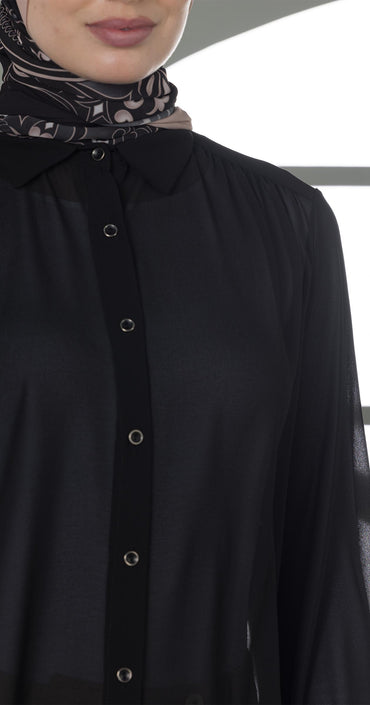 Black Chiffon Blouse