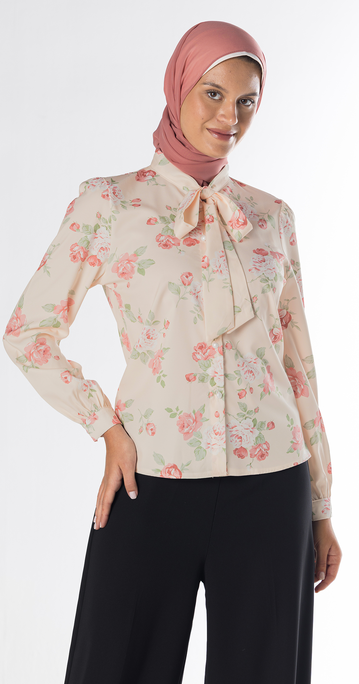 Noa Crepe Blouse/Flowery