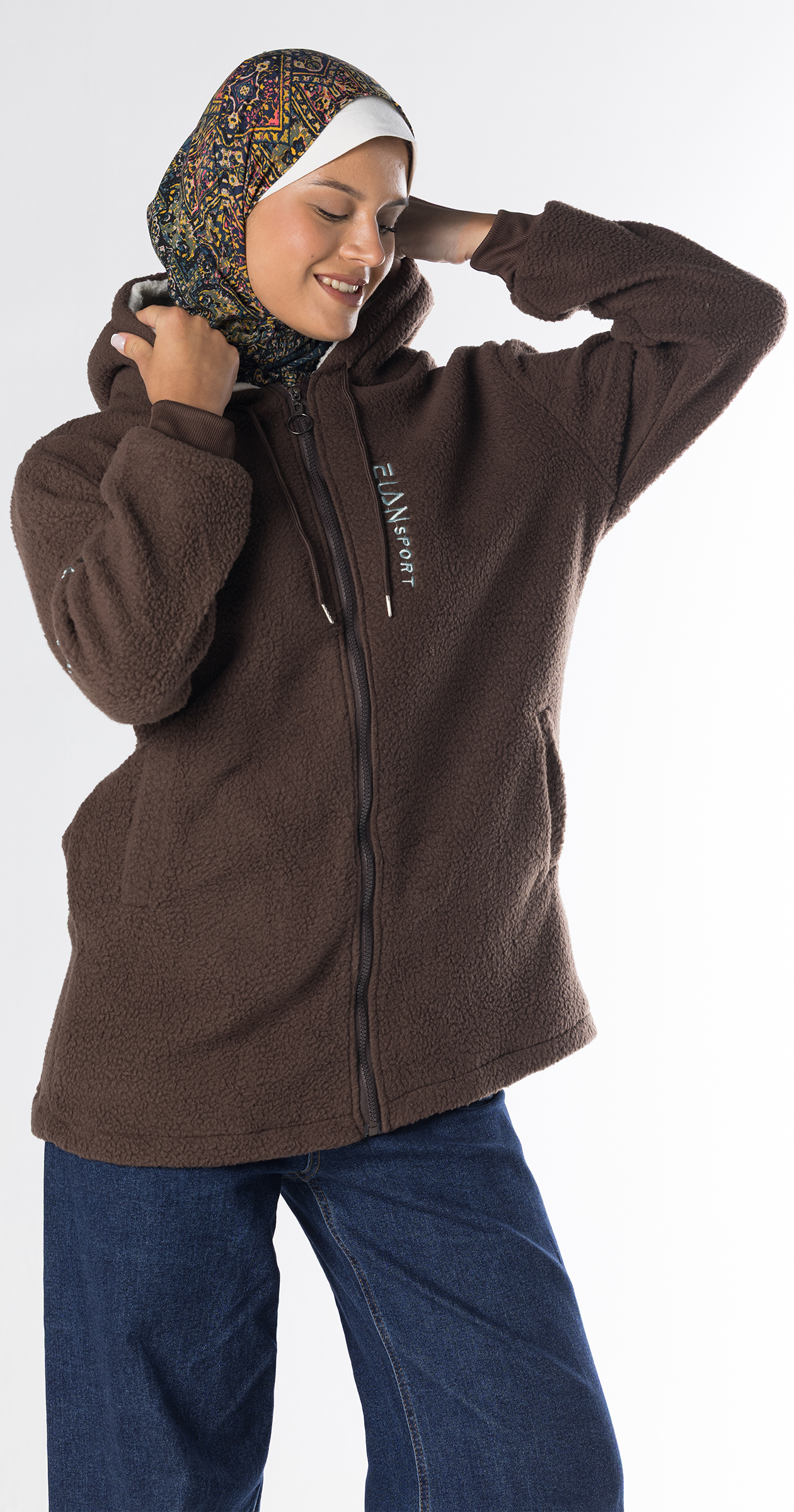 Zip-Up Sherpa Hoodie