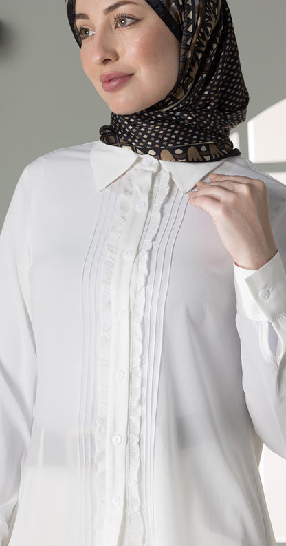 Crepe White Blouse