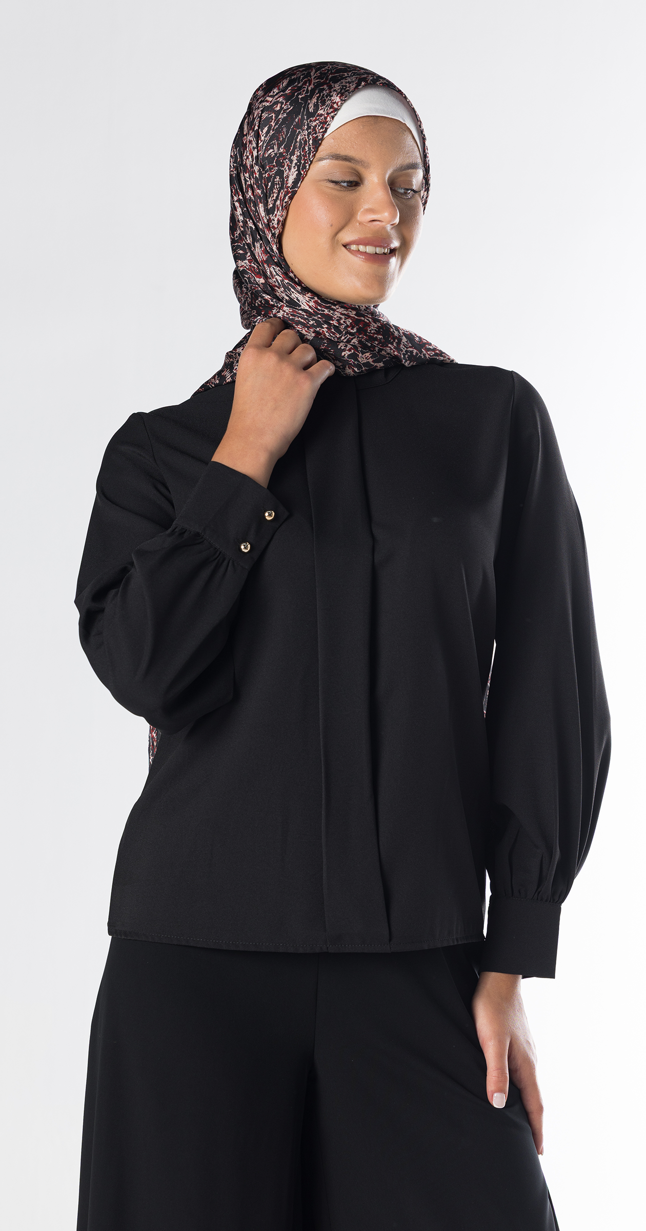 Noa Crepe Blouse/Black
