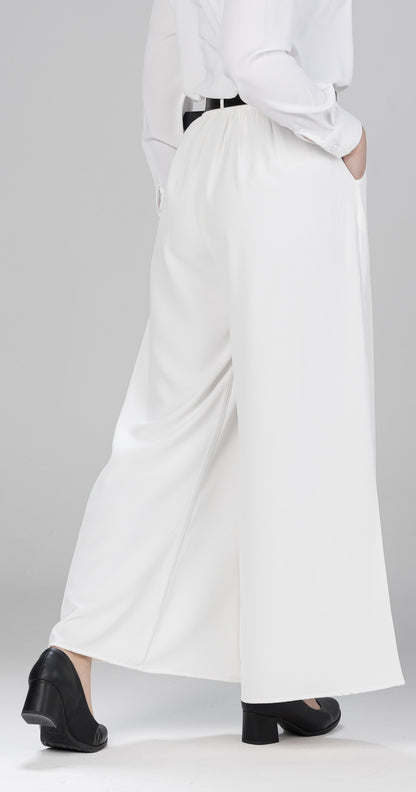 wide-leg palazzo pants-White