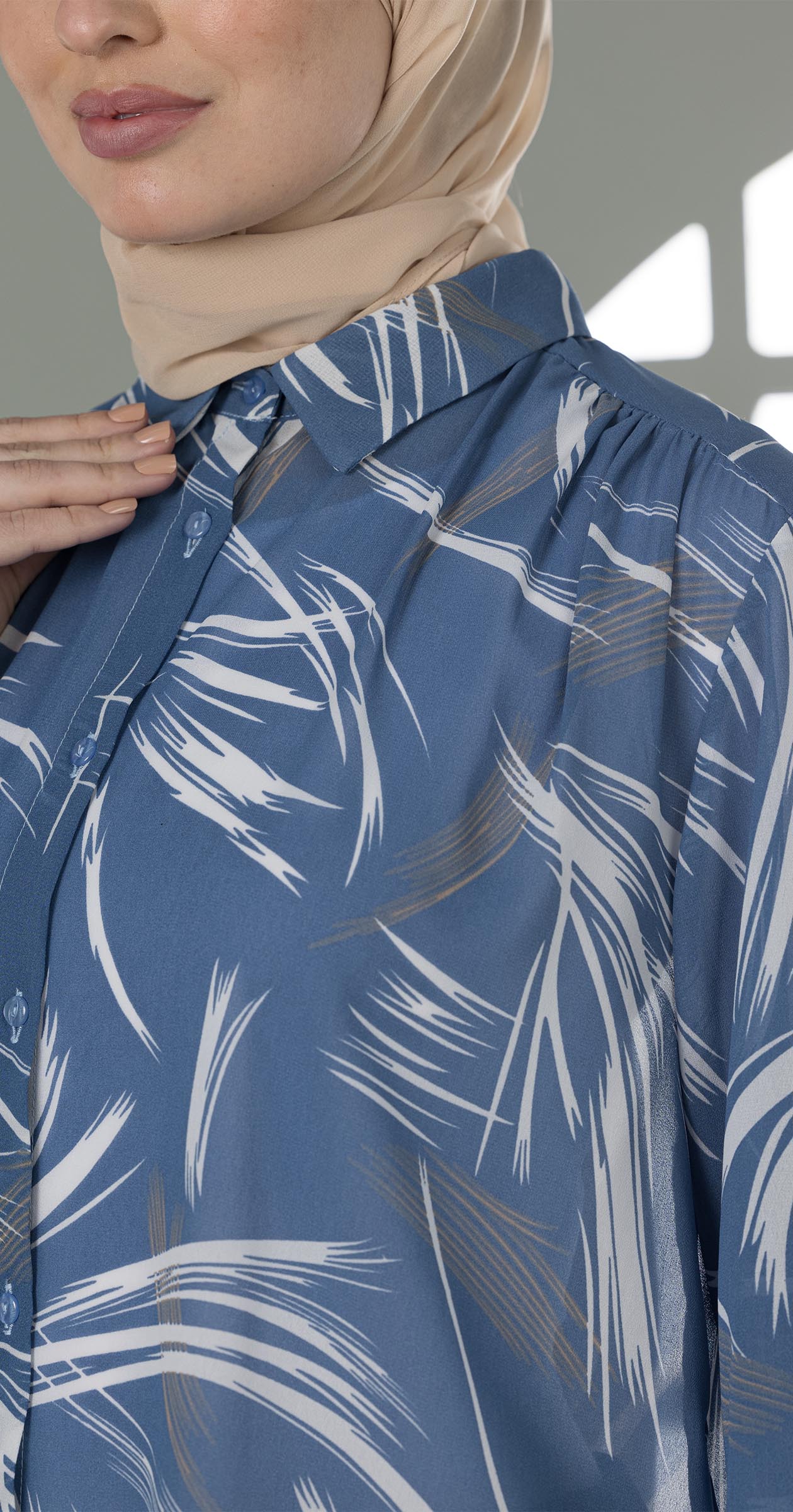 Feather Print Blouse