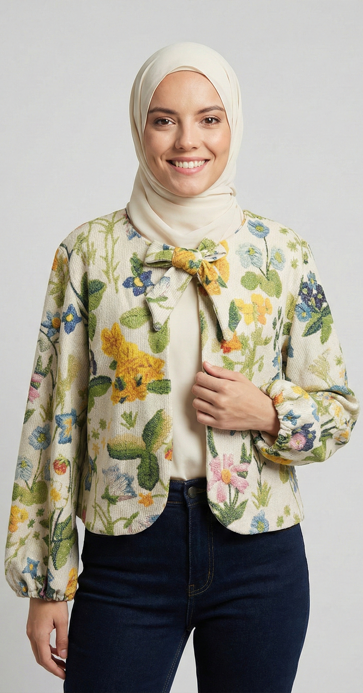 Happy Rose Vest-Fabric with a slight sheen (قماشة فيها لمعة خفيفة)