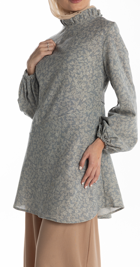 Bosy Blouse [Grey Flowers]