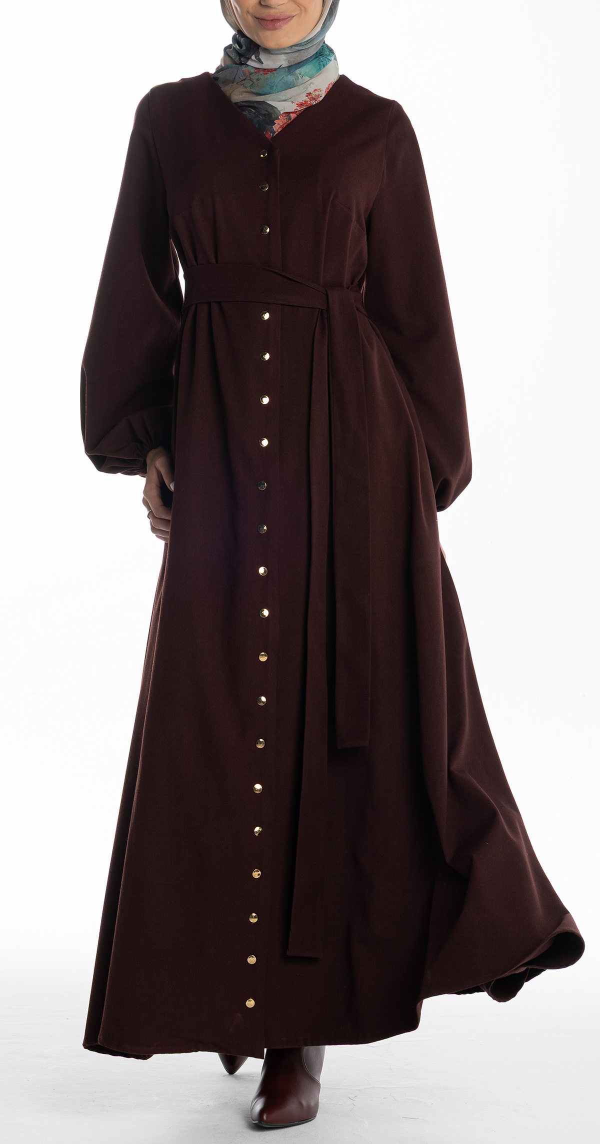 Farida Dress [Maroon]