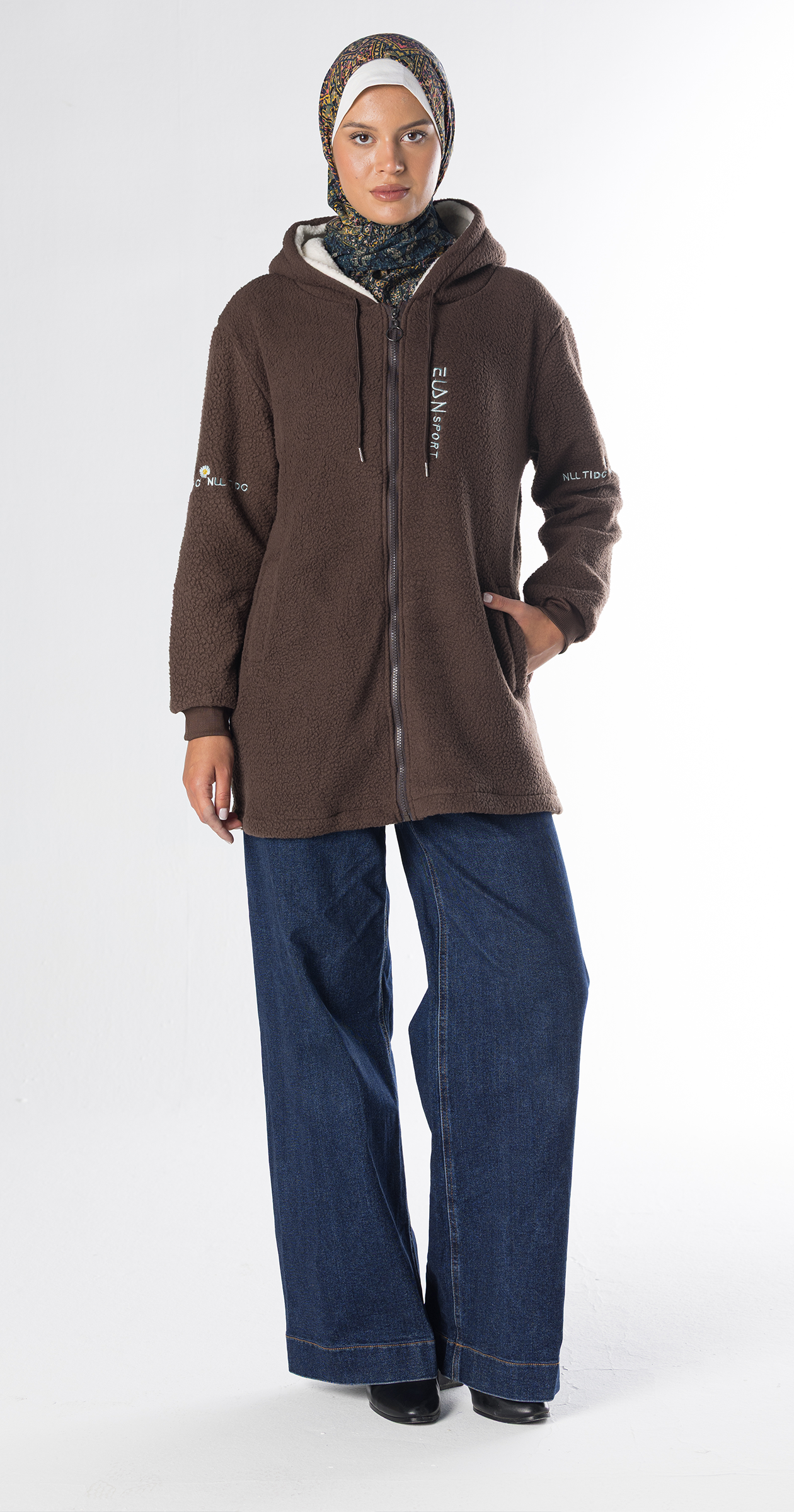 Zip-Up Sherpa Hoodie