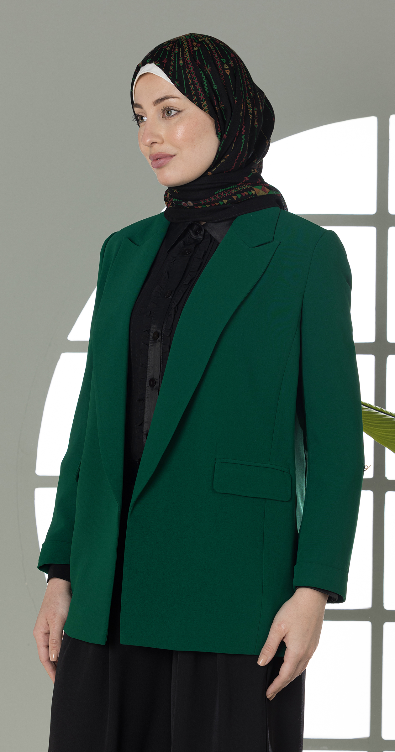 Emerald Green Structured Blazer
