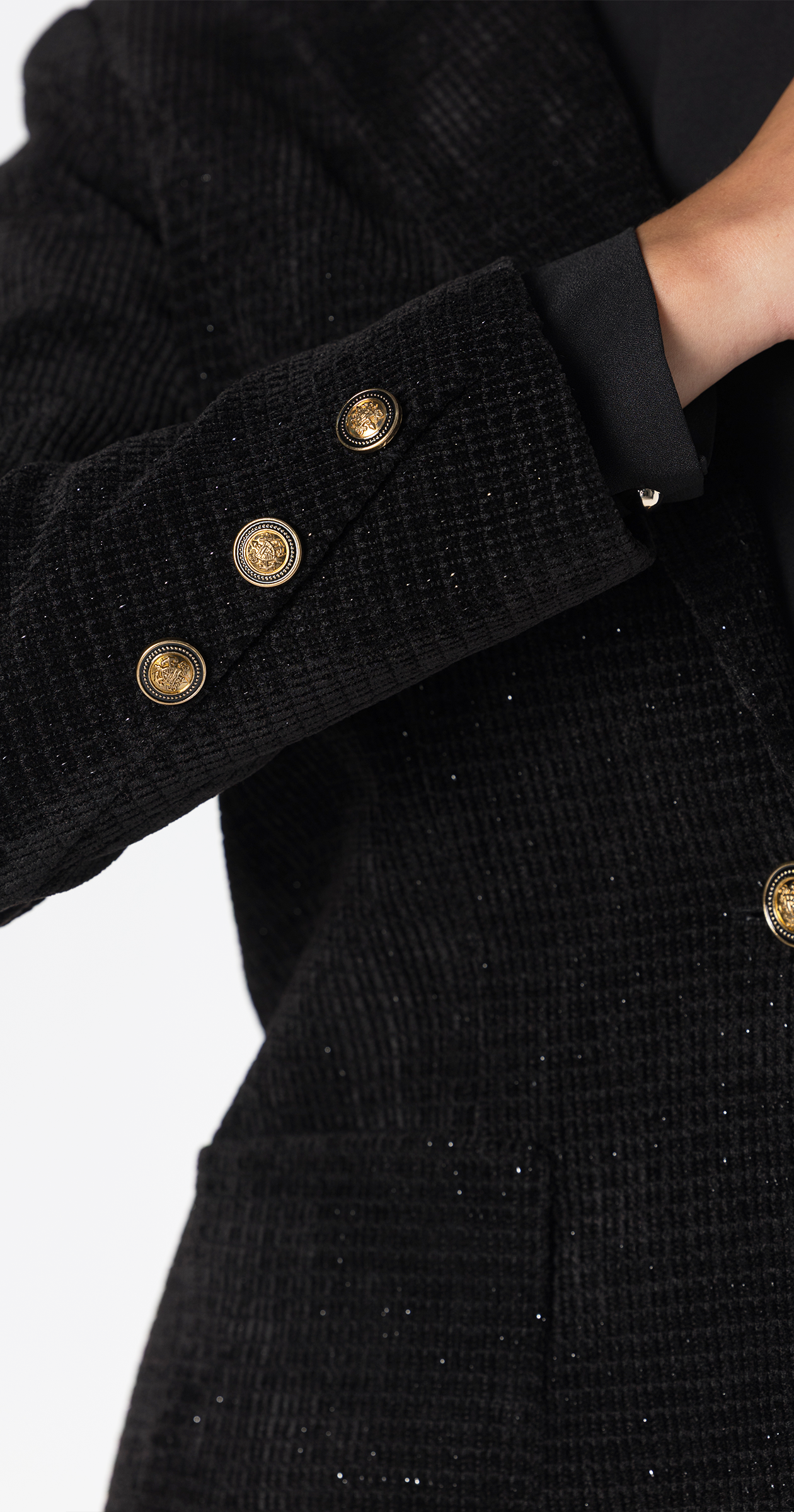 Ruby Ribbed Velvet Blazer