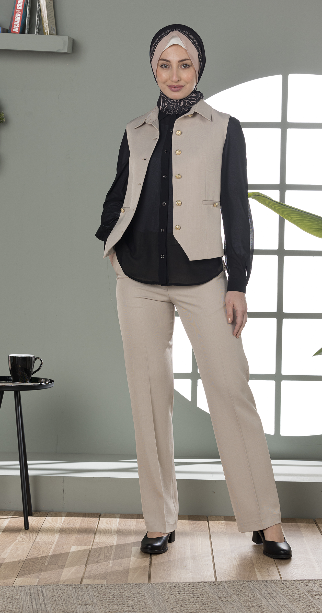 Classic Tailored Straight-Leg Pants