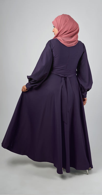 Amara Bloom Flare Dress -Purple