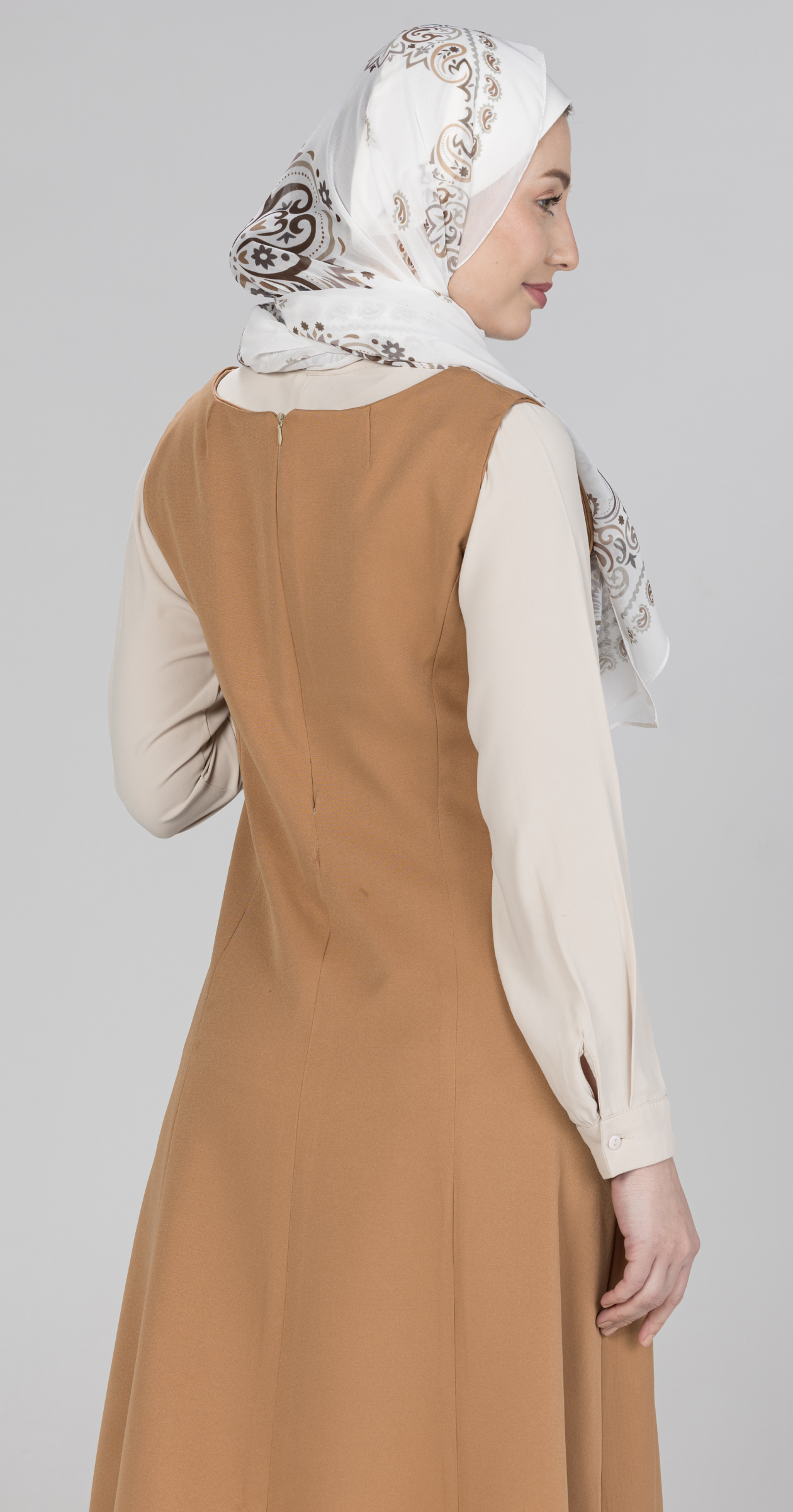 Camel Sleeveless Maxi Dress