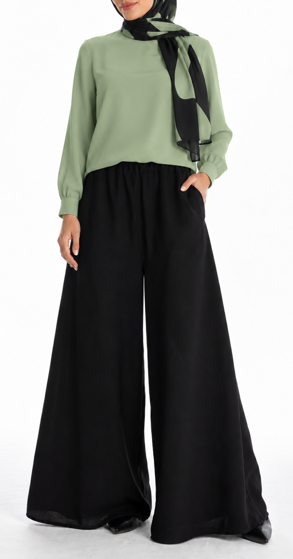 Sandra Palazzo Pants [Black]