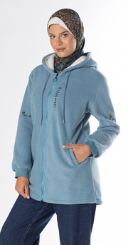 Zip-Up Sherpa Hoodie