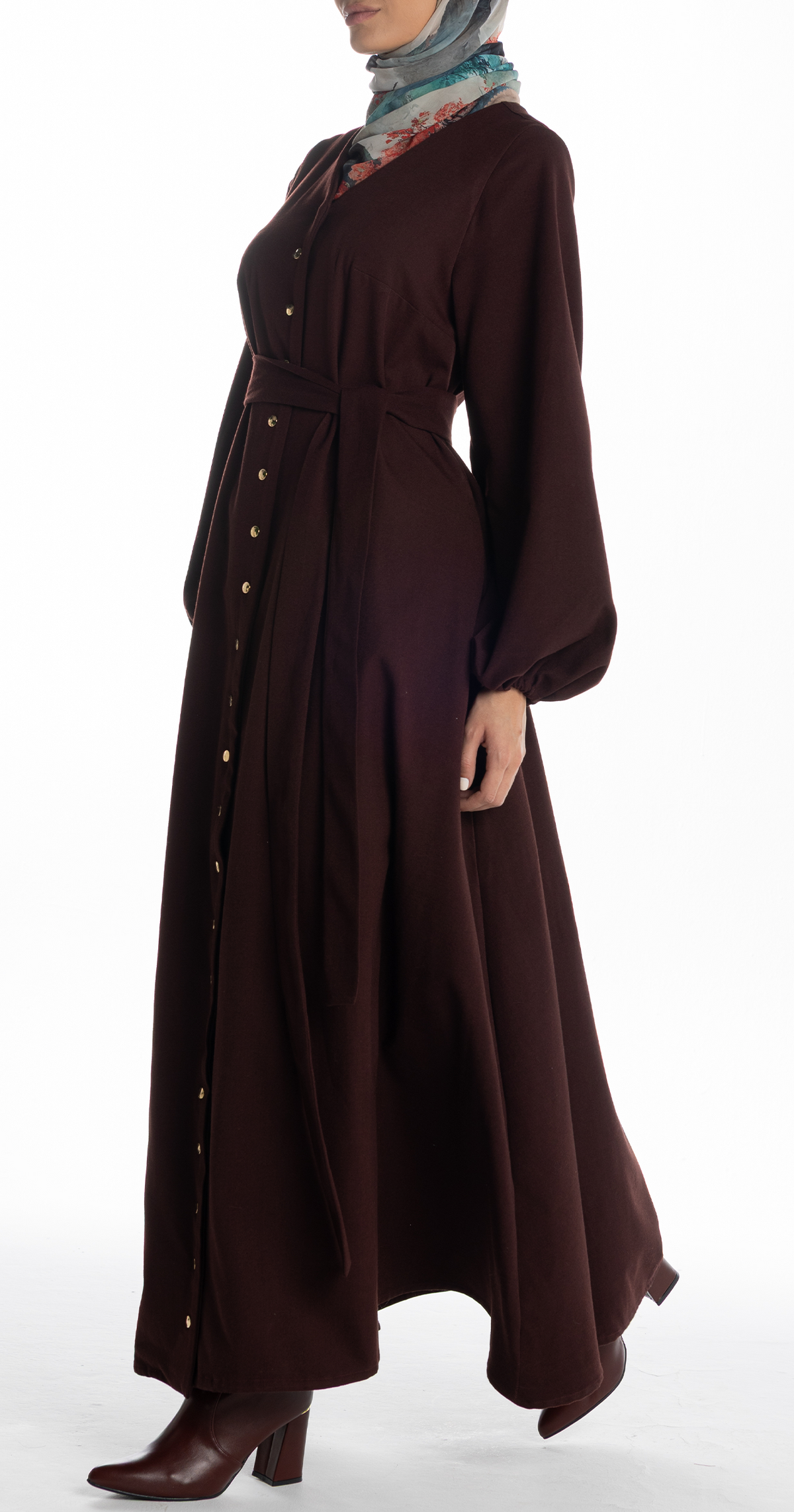 Farida Dress [Maroon]
