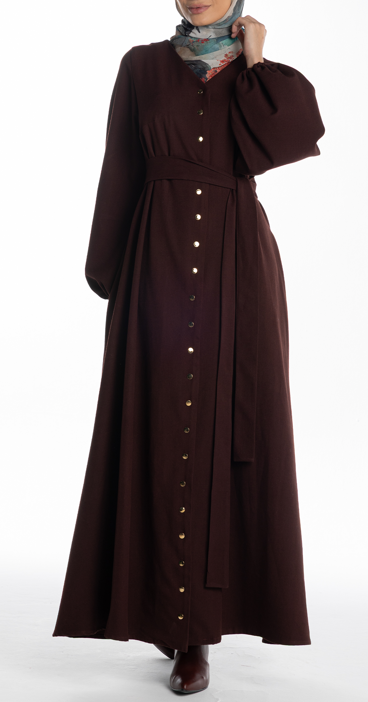 Farida Dress [Maroon]