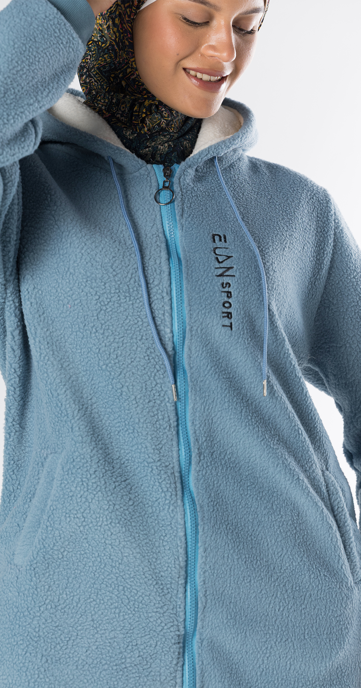 Zip-Up Sherpa Hoodie