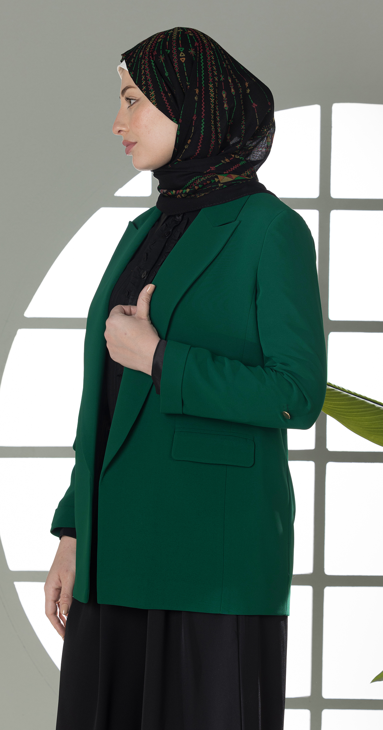 Emerald Green Structured Blazer