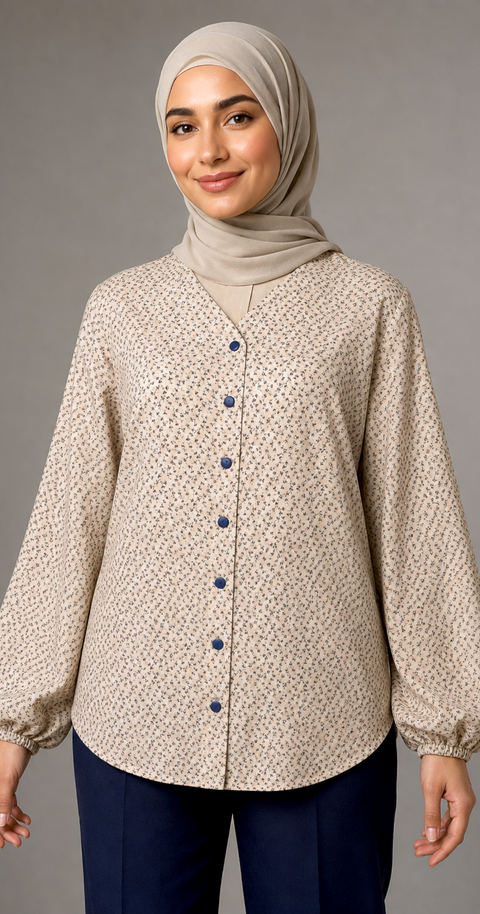 بلوزة زوزو (ورود بنية)