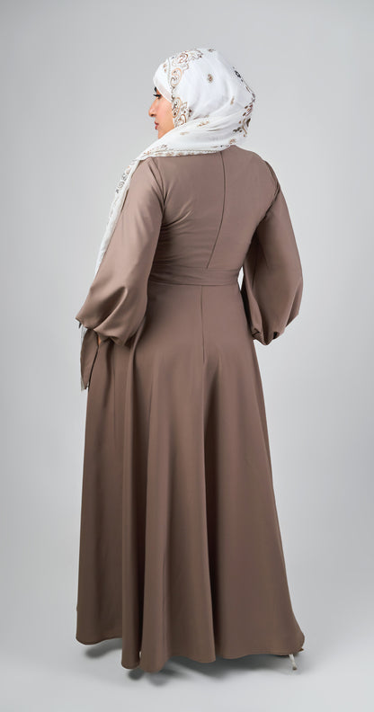 Amara Bloom Flare Dress -Café