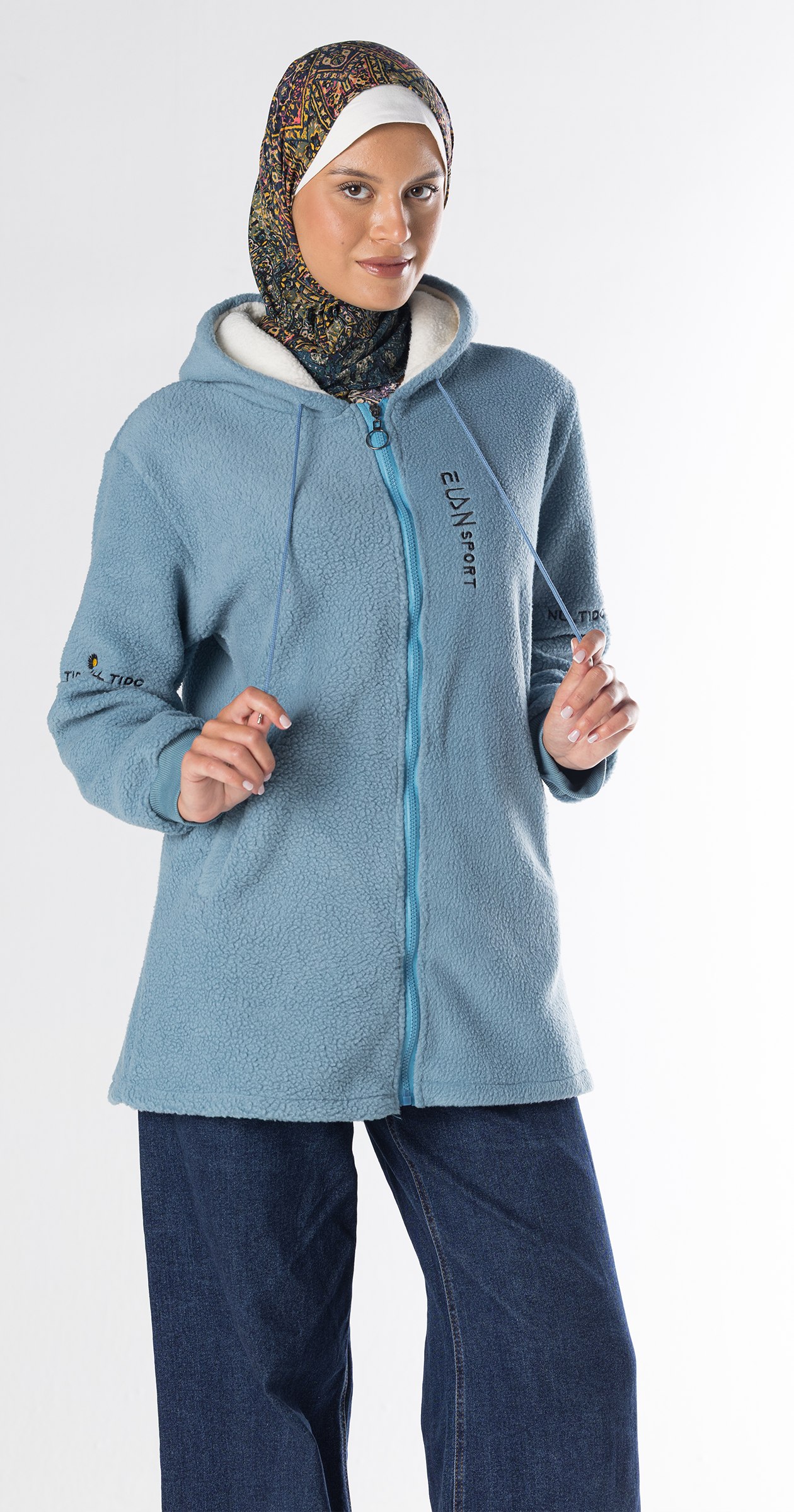 Zip-Up Sherpa Hoodie