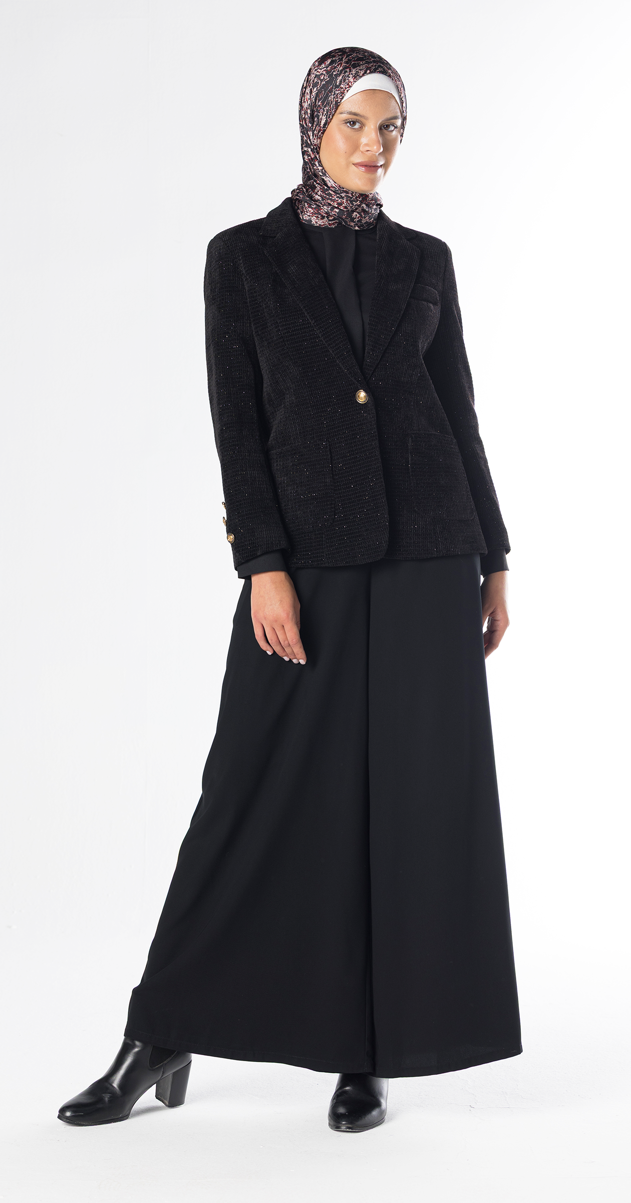 Ruby Ribbed Velvet Blazer