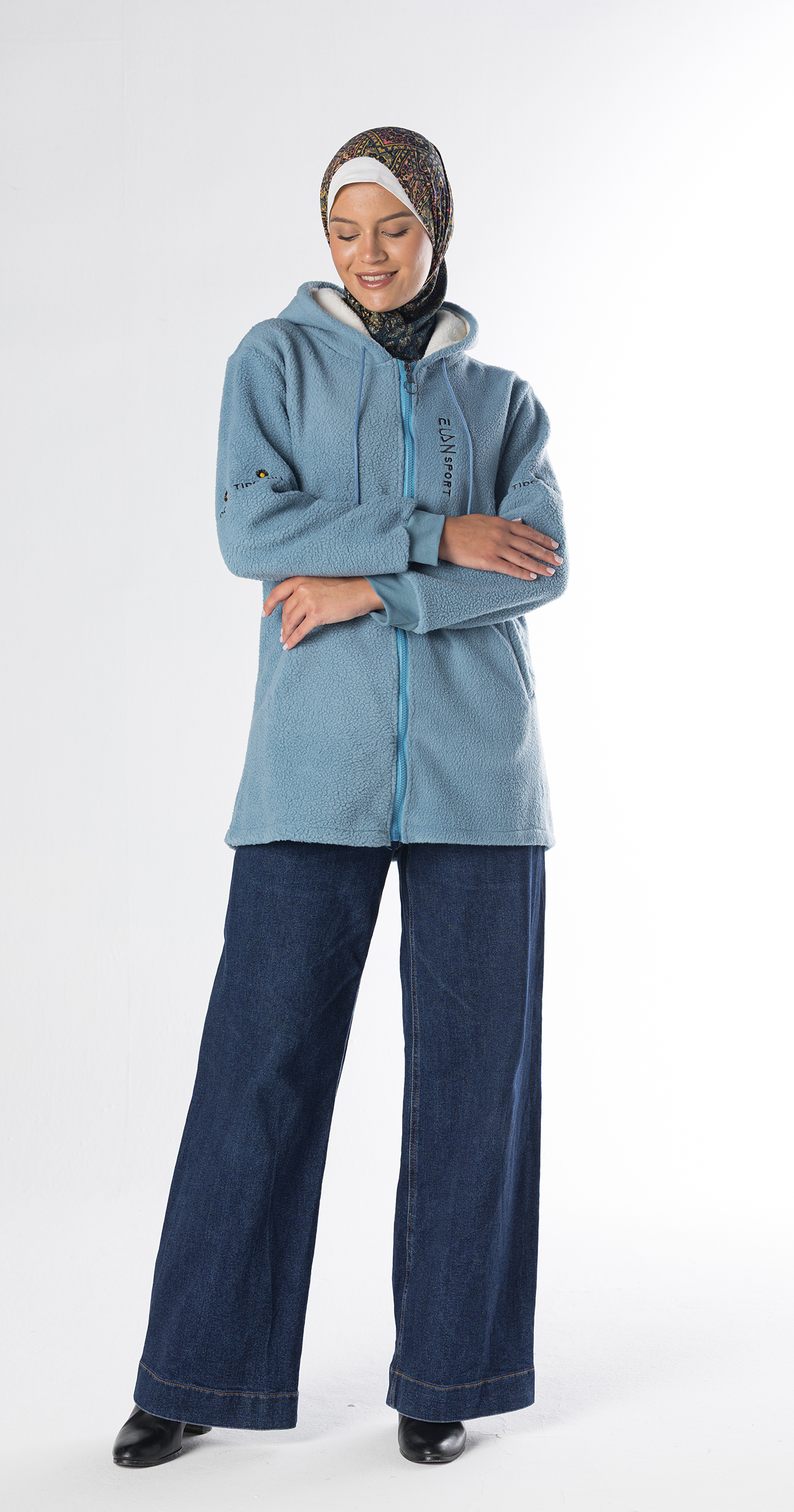 Zip-Up Sherpa Hoodie