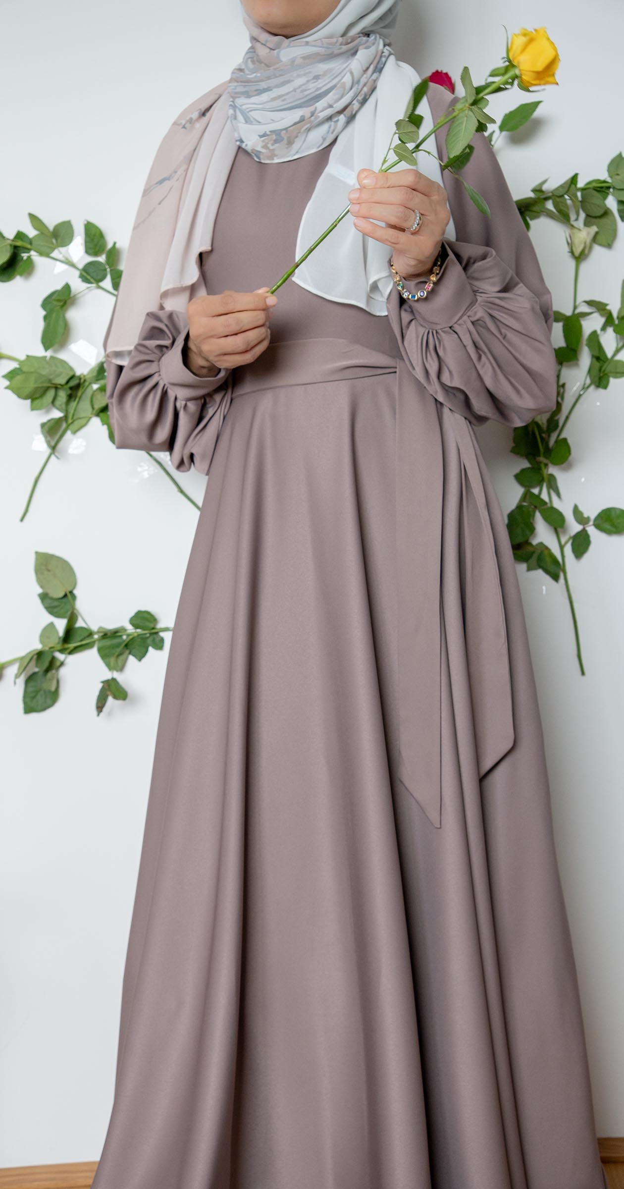 Amara Bloom Flare Dress -Café