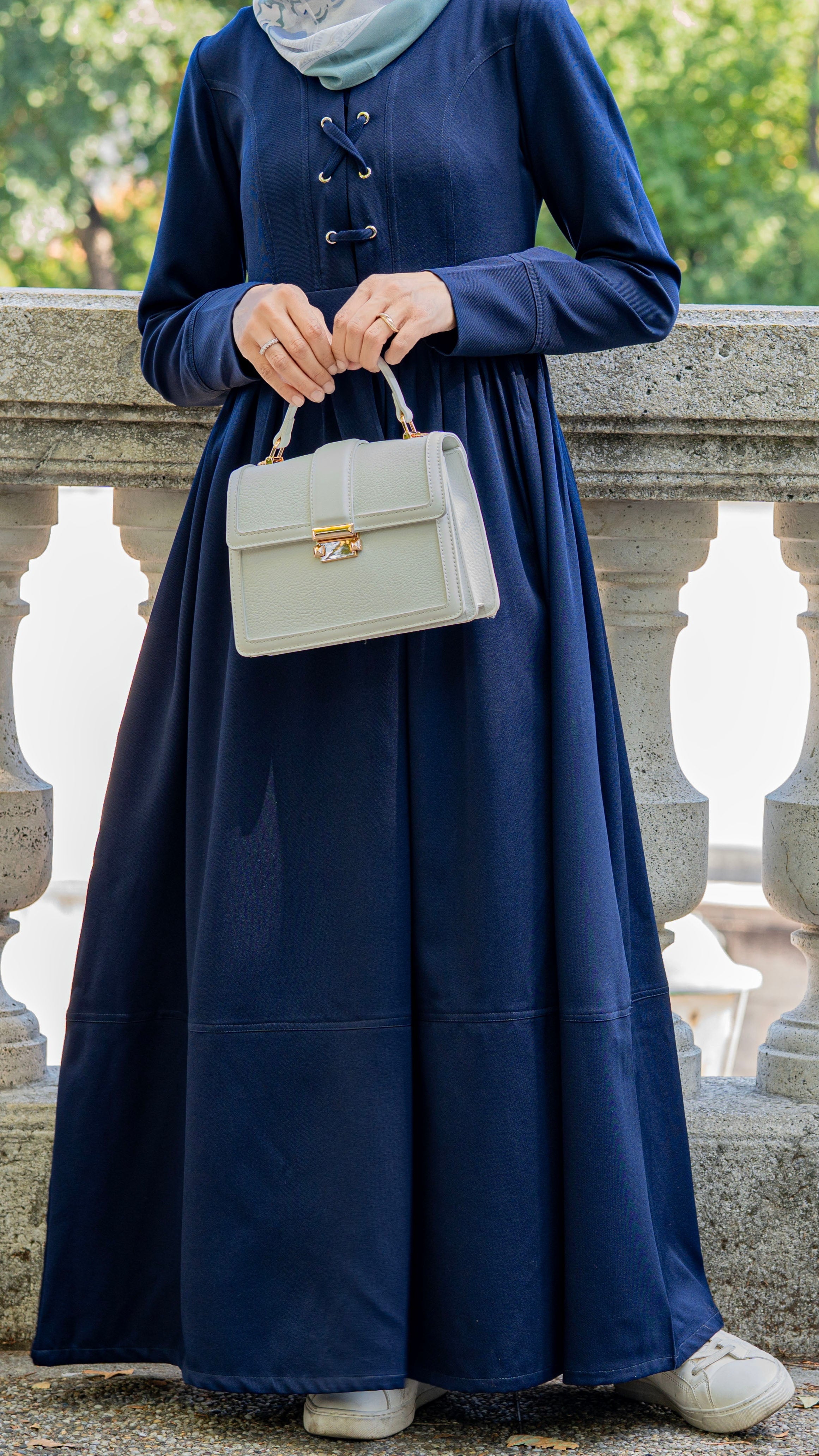 Sophia Modest Dress-Blue