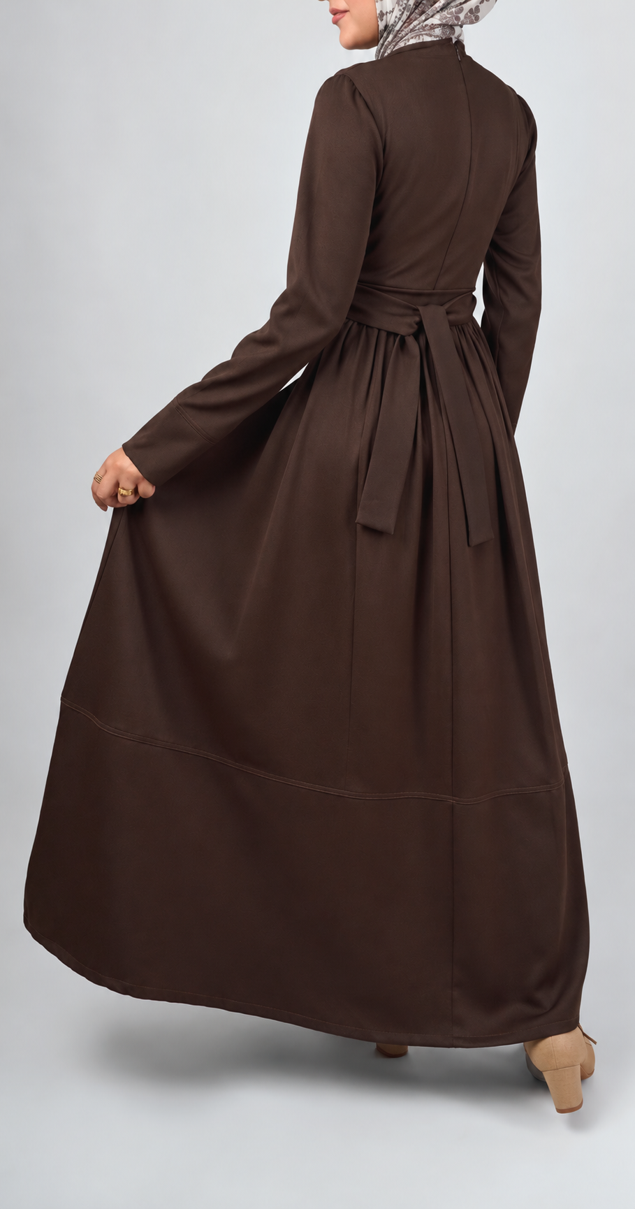 Sophia Modest Dress [Brown]
