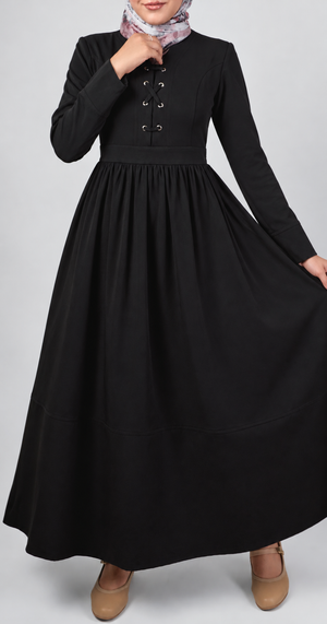 Sophia Modest Dress [Black]