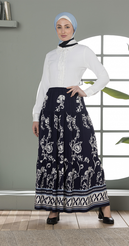 Boho-Chic Printed Maxi Skirt
